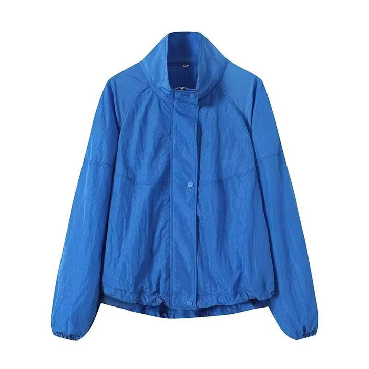 Damen Leichte Windjacke mit Stehkragen, Raglanärmeln und elastischem Saum Echo Archiv