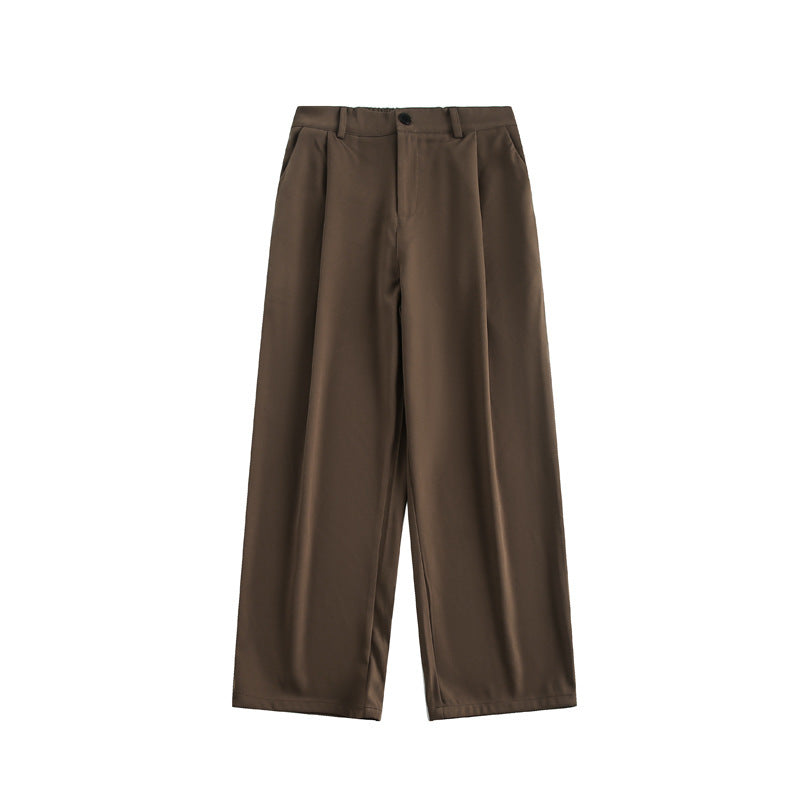 Damen Weite hochtaillierte Stoffhose mit Bundfalte und weitem Bein Echo Archiv