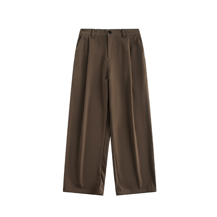Damen Weite hochtaillierte Stoffhose mit Bundfalte und weitem Bein Echo Archiv