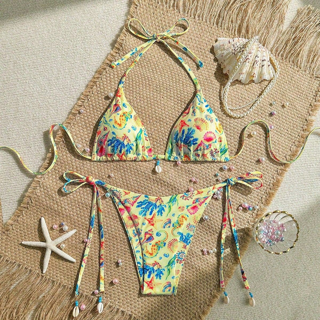 Damen Triangel-Bikini mit Muschel-Details Echo Archiv