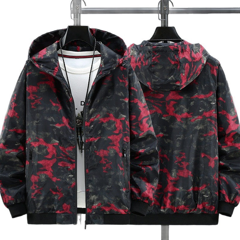 Herren Modische Kapuzenjacke mit Camouflage-Muster Echo Archiv