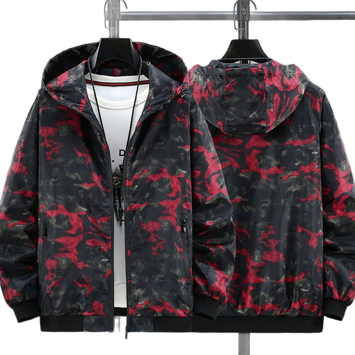 Herren Modische Kapuzenjacke mit Camouflage-Muster Echo Archiv