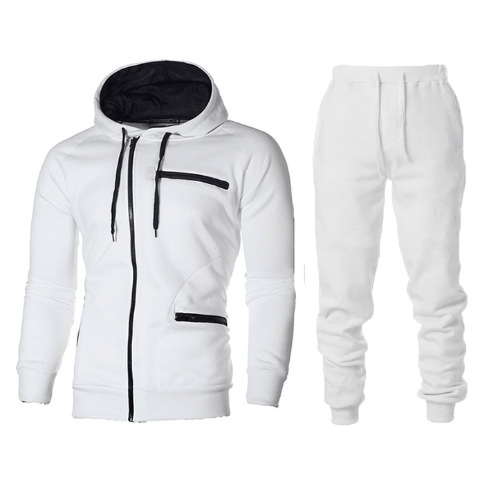 Herren Sportliche Kombi aus Hoodie und Jogginghose mit modernen Reißverschlusstaschen Echoarchiv
