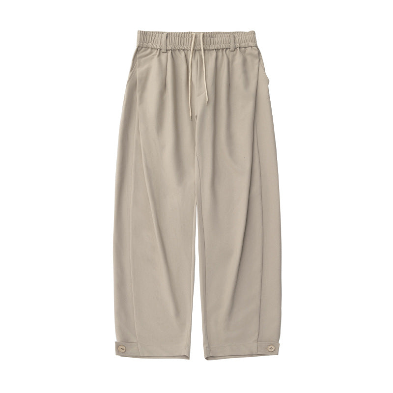 Damen Weite Bundfalten-Hose mit Elastikbund, Tunnelzug und Knopfmanschette Echo Archiv