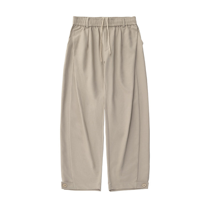 Damen Weite Bundfalten-Hose mit Elastikbund, Tunnelzug und Knopfmanschette Echo Archiv