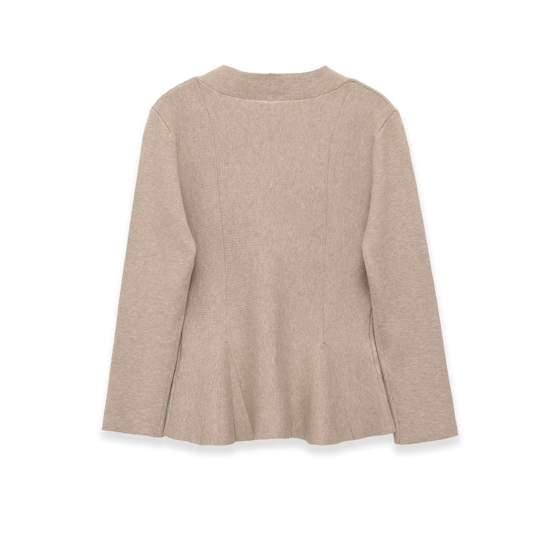 Damen Figurformende Strickjacke mit V-Ausschnitt und Taillenbetonung Echo Archiv