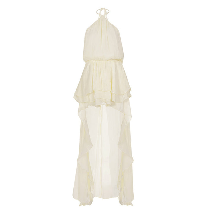 Damen leichtes Wickelkleid mit Volant und asymmetrischem Saum Echo Archiv