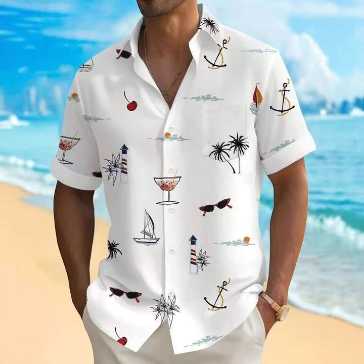 Herren Freizeithemd mit Maritimen Motiven Echoarchiv