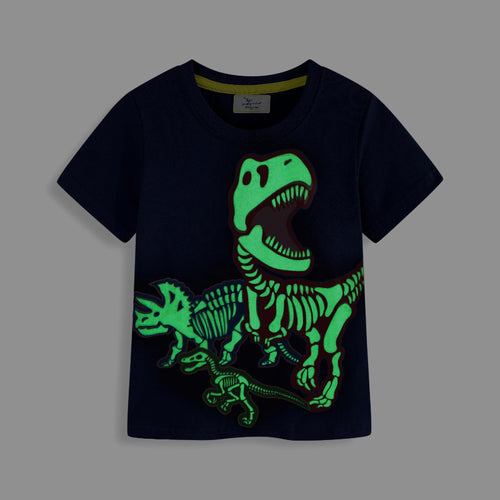 Jungen T-Shirt mit aufregendem Dinosaurier-Skelett-Design Echo Archiv