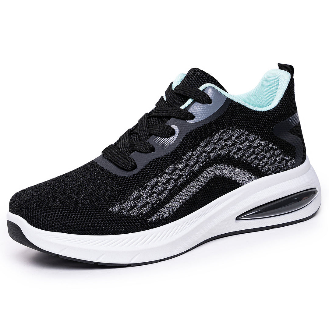 Damen nan leichte Strick-Fitness-Sneaker mit sichtbarem Luftdämpfer und reaktiver EVA-Plateau-Sohle Echo Archiv