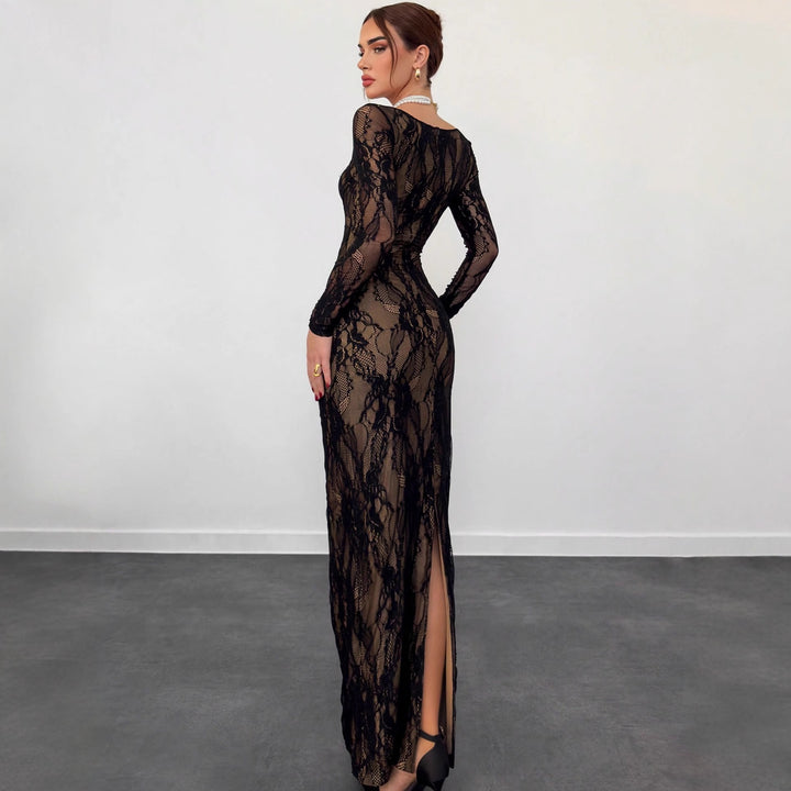 Damen Spitzenmaxikleid mit durchscheinenden Einsätzen Echo Archiv