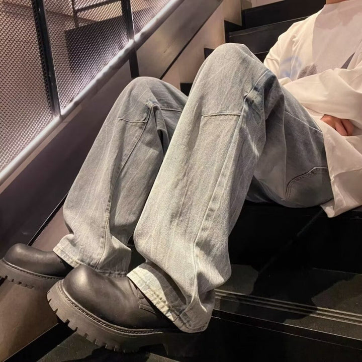 Herren Cargo-Jeans mit lässigem Schnitt und ausgefranstem Design Echoarchiv