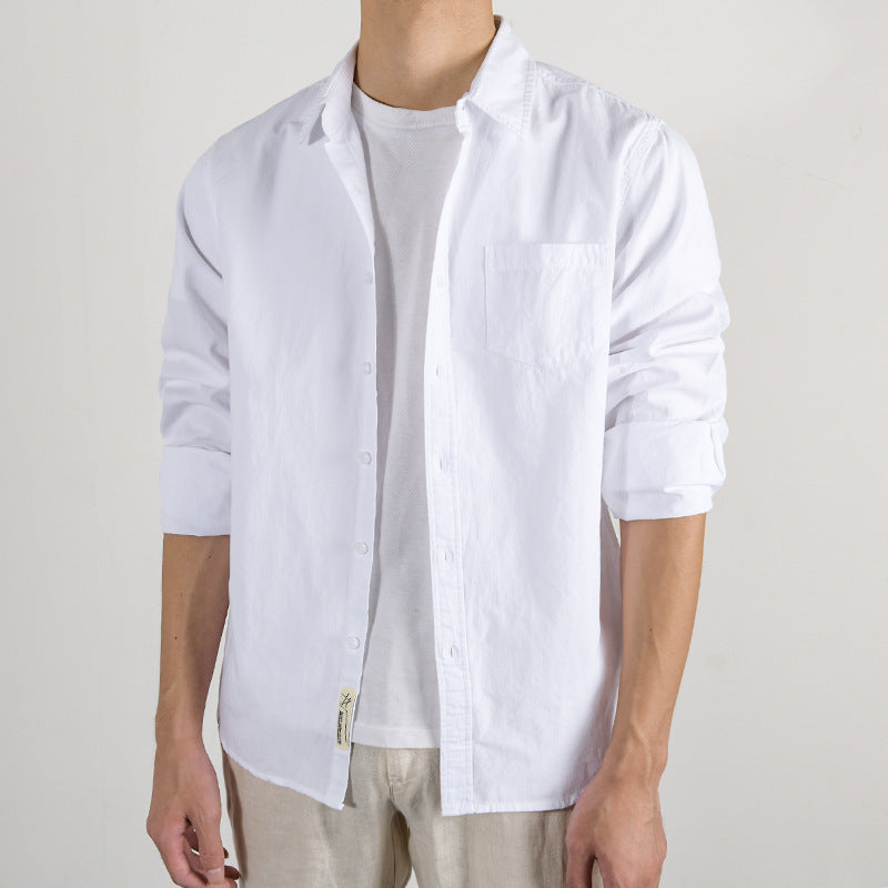 Herren Leichtes Baumwoll‑Leinen Overshirt mit Brusttasche und Relaxed‑Fit Echoarchiv