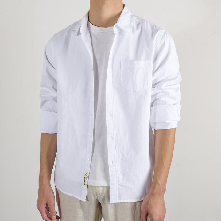 Herren Leichtes Baumwoll‑Leinen Overshirt mit Brusttasche und Relaxed‑Fit Echoarchiv