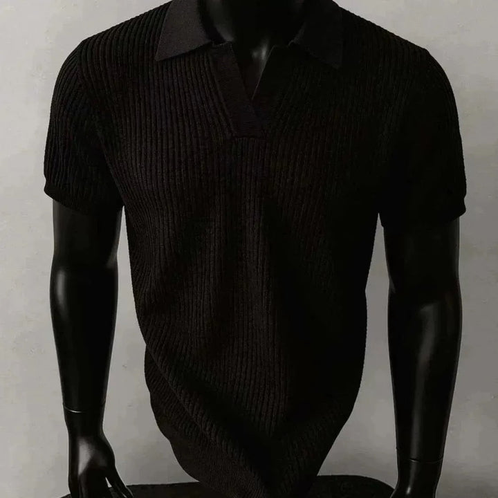 Stylisches Strickpolohemd für Männer mit V-Ausschnitt Echo Archive