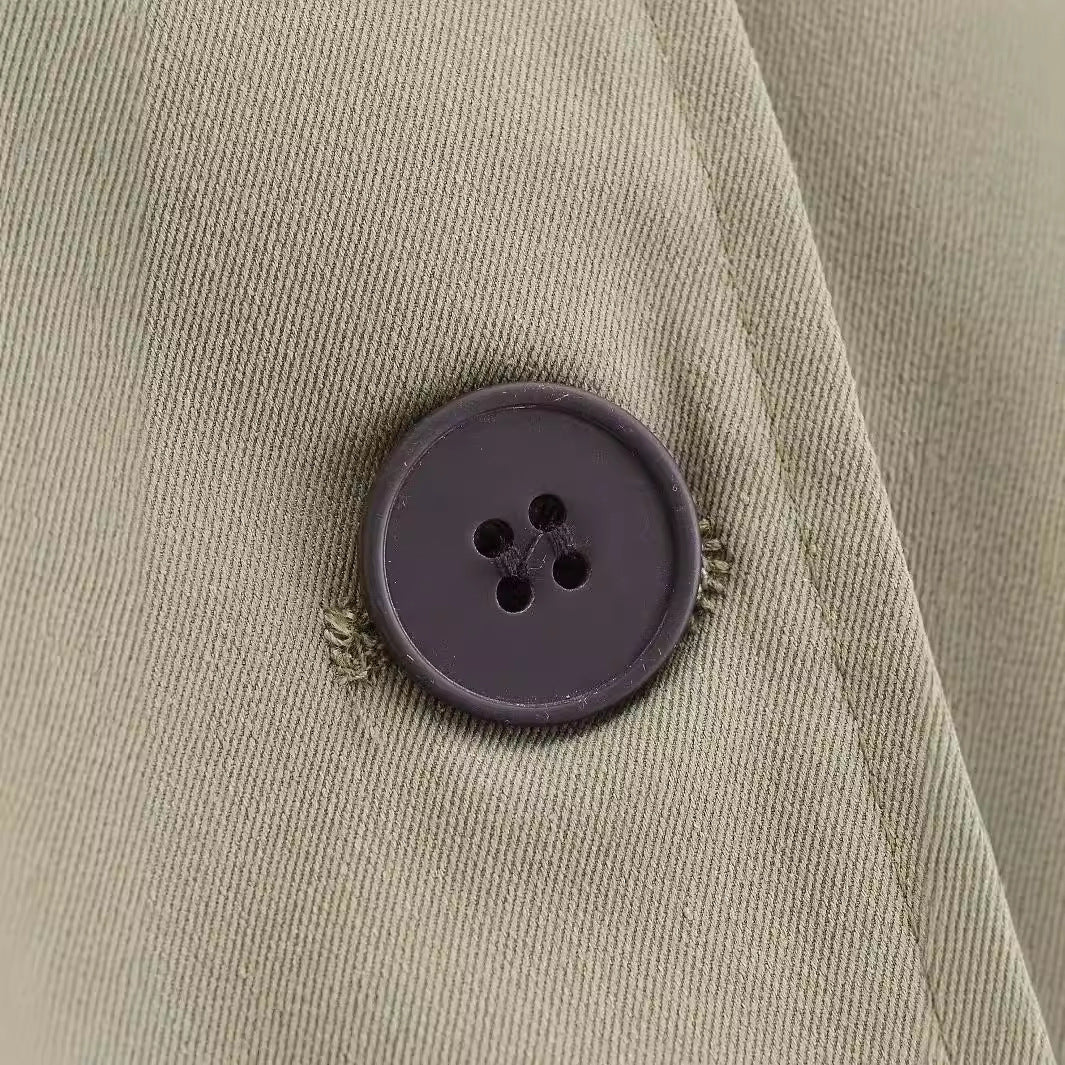 Damen Kurze Boxy-Übergangsjacke mit Kapuze und Hemdkragen Echoarchiv