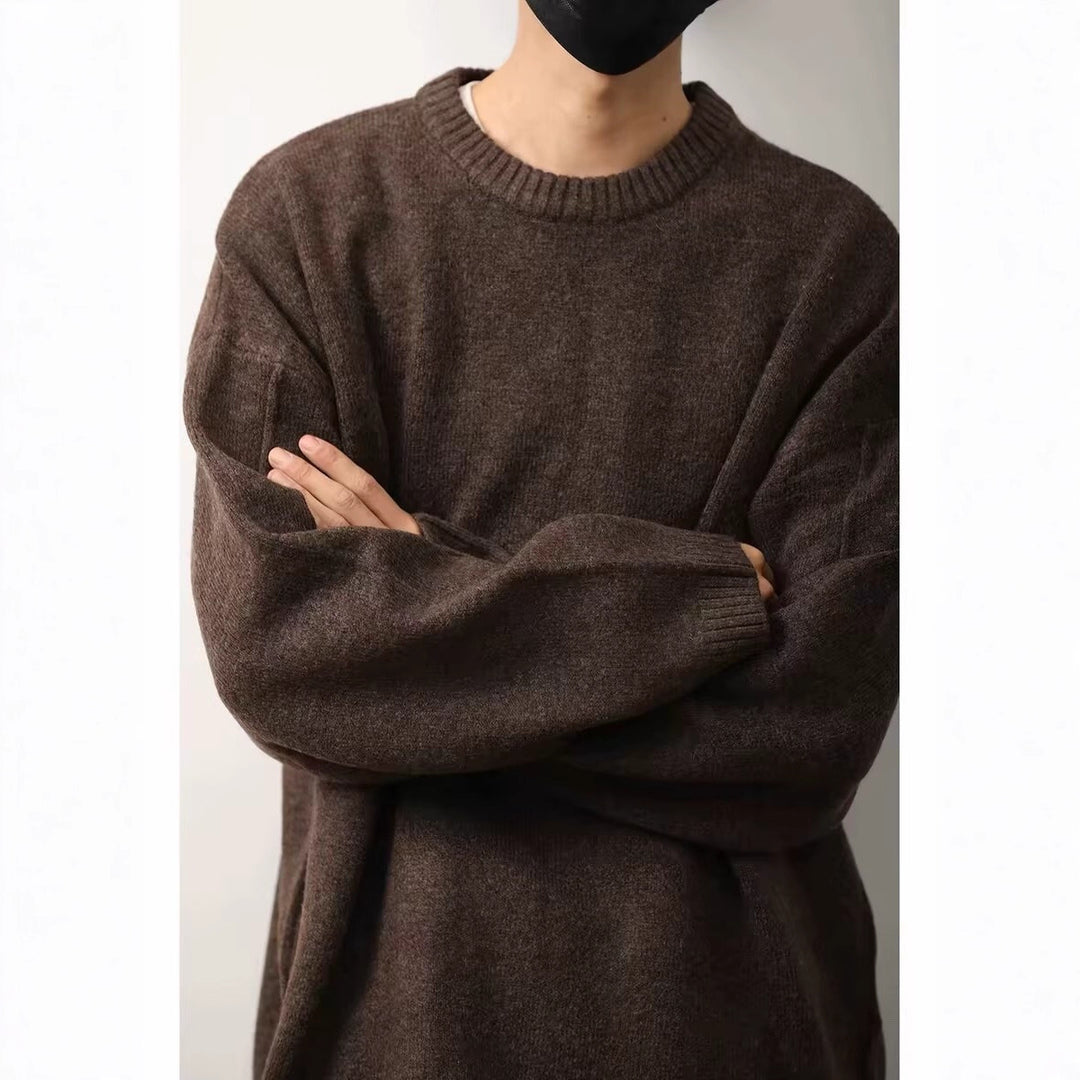 Herren Gemütlicher Oversized Pullover Echoarchiv