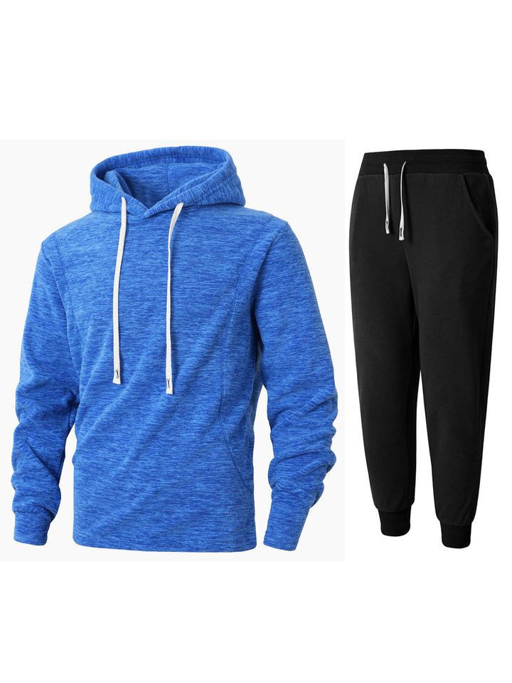Herren Fleece-Kapuzenpullover und Jogginghose Set Echoarchiv