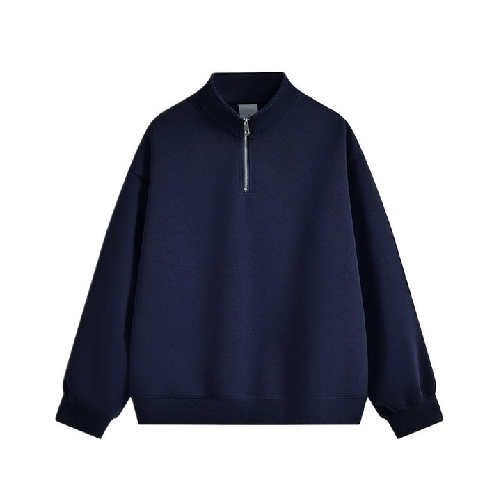 Unisex oversized Halbzip-Sweatshirt mit Stehkragen, Rippbündchen und weichem Fleece-Innenfutter Echo Archiv