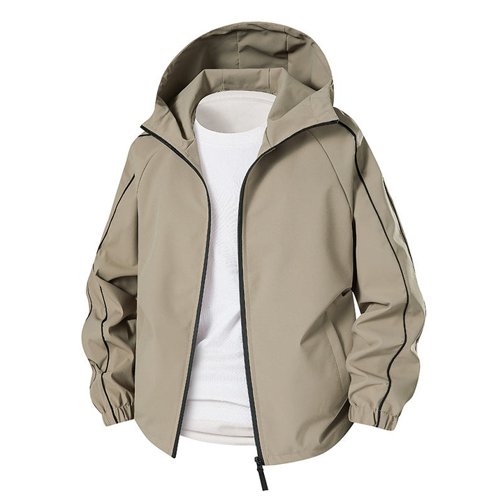 Herren Leichte Softshell-Outdoorjacke mit Kapuze, elastischen Bündchen und durchgehendem Reißverschluss Echoarchiv
