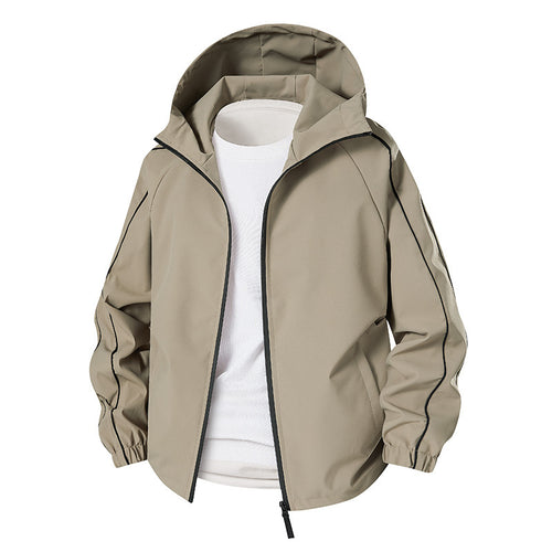 Herren Leichte Softshell-Outdoorjacke mit Kapuze, elastischen Bündchen und durchgehendem Reißverschluss Echoarchiv
