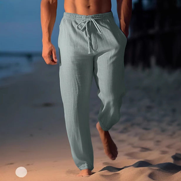 Herren entspannende Strandhose mit elastischem Bund und praktischen Taschen Echoarchiv