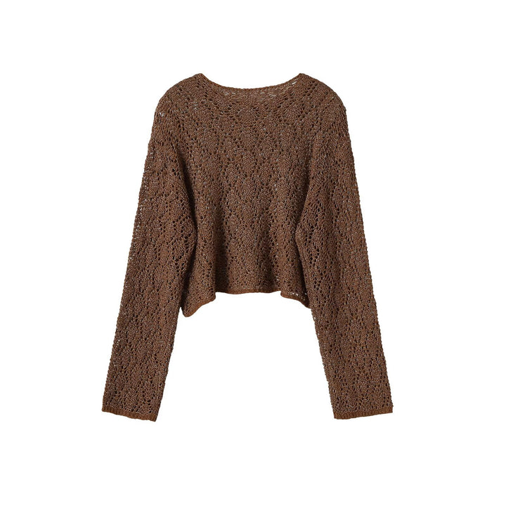 Damen Grobgestrickter Cropped-Pullover mit weitem Oversize-Schnitt Echo Archiv