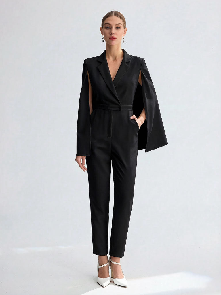Damen Eleganter Jumpsuit mit Cape-Detail Echo Archiv