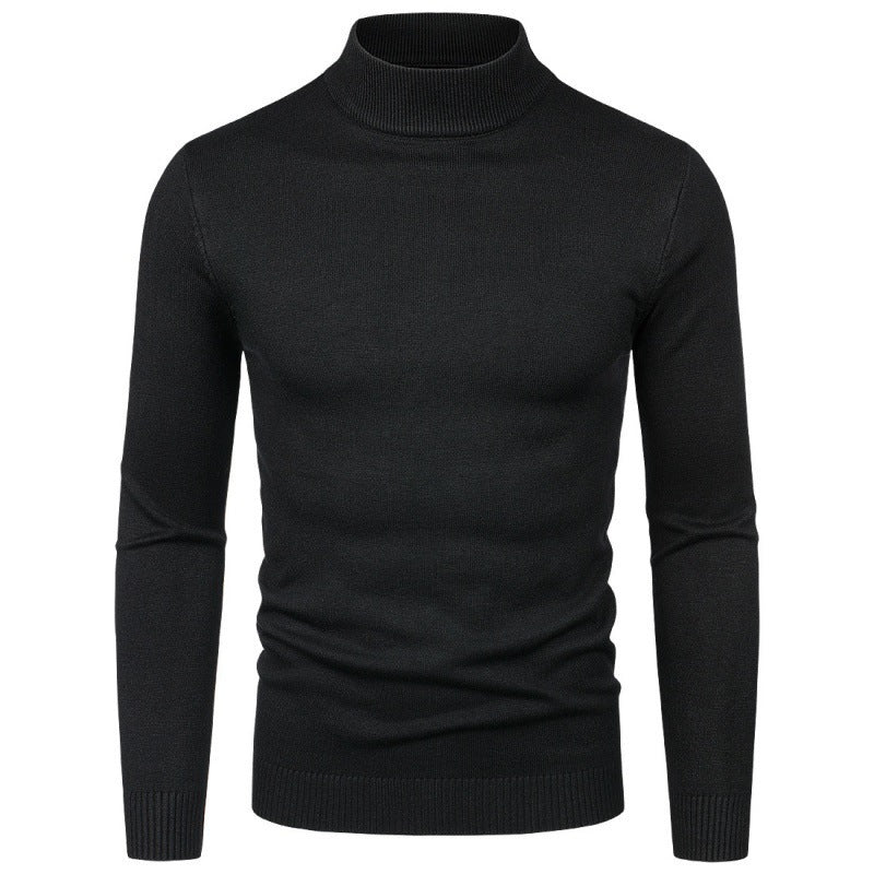Herren eleganter Rollkragenpullover aus feiner Baumwollmischung Echoarchiv