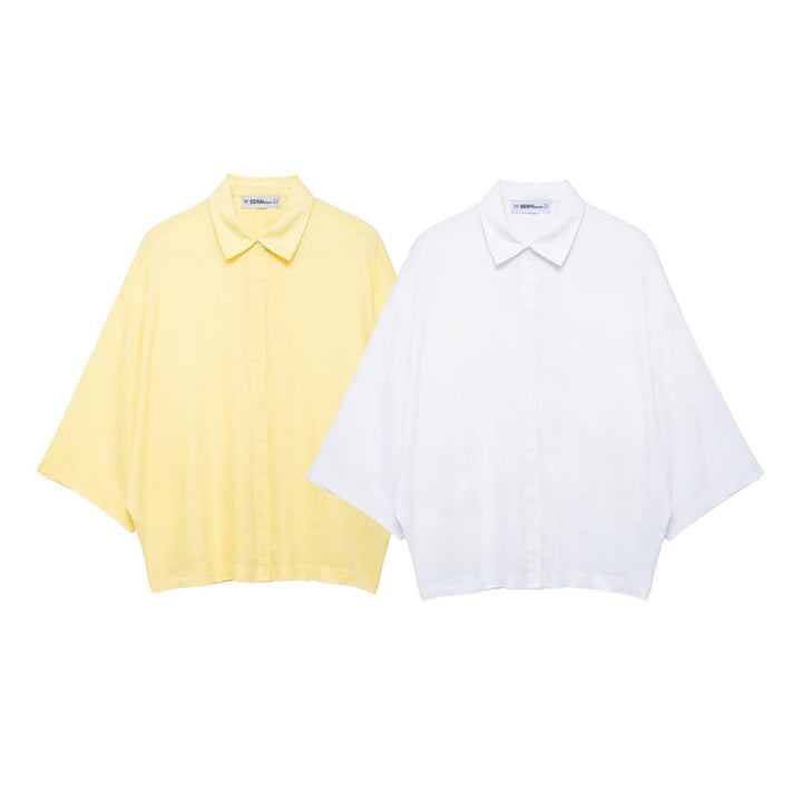 Damen Oversize Hemdbluse aus weichem, atmungsaktivem Material Echo Archiv