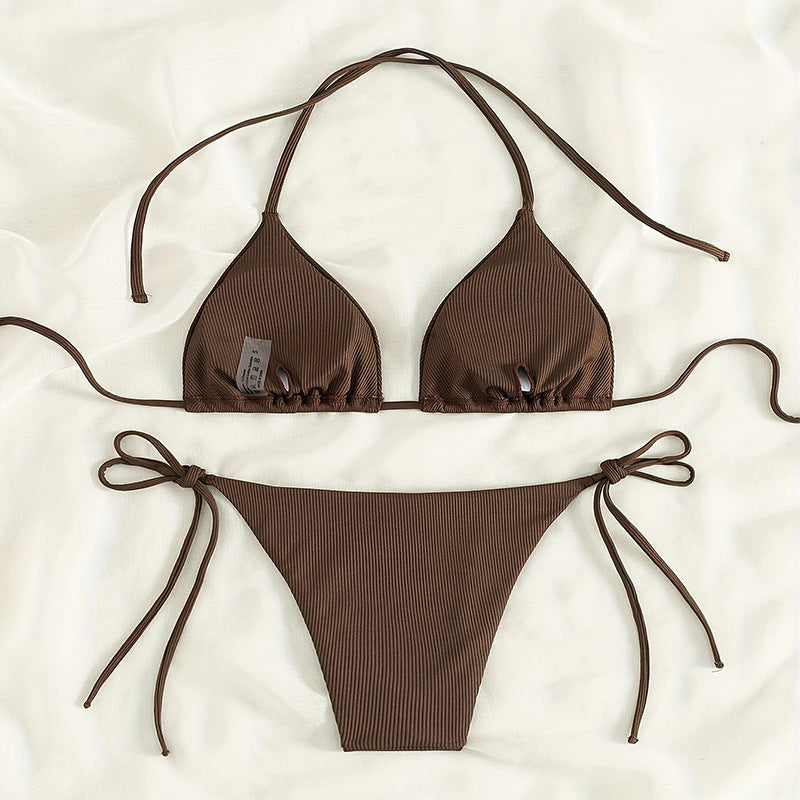 Damen Triangel-Bikini mit modischer Rippstruktur Echo Archiv