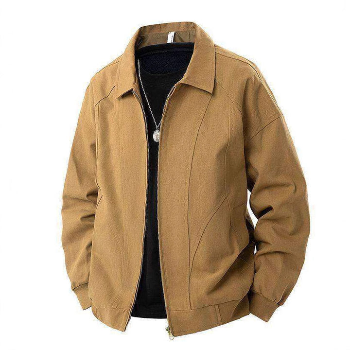 Herren lässige Übergangsjacke mit modernem Stehkragen und seitlichen Eingrifftaschen Echoarchiv