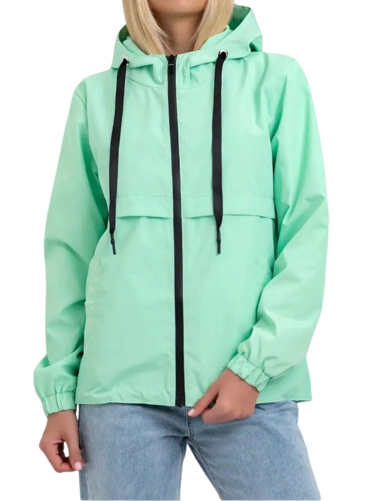 Damen Modische Übergangsjacke mit kapuze – Célinea