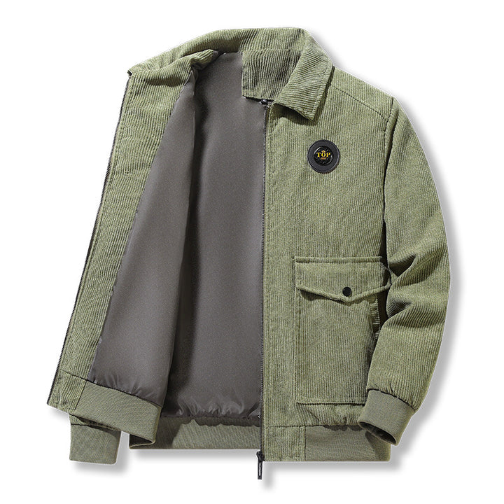 Herren modische Cordjacke mit praktischen Taschen Echo Archiv