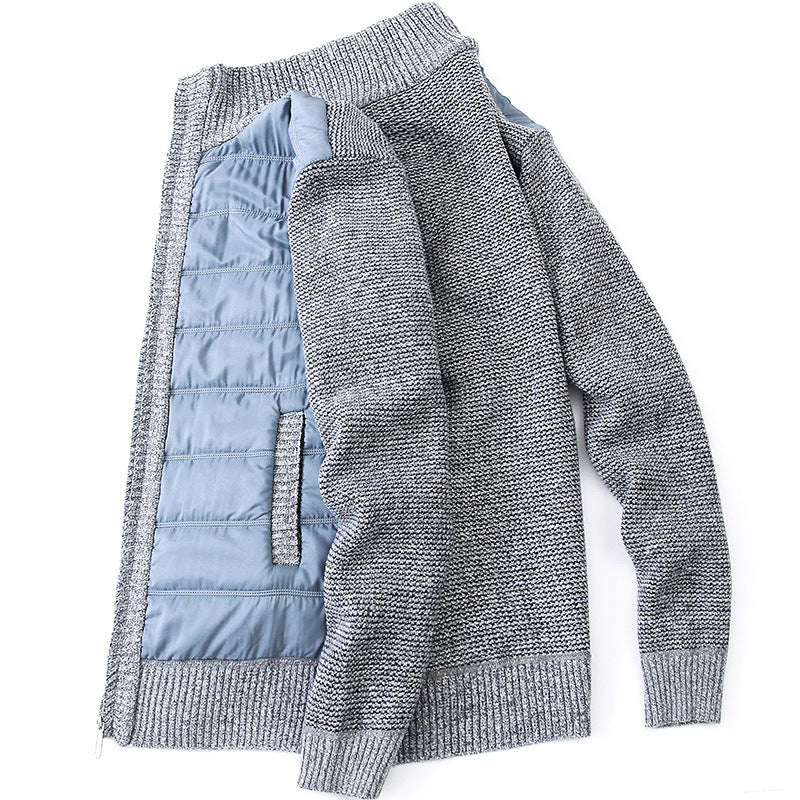 Herren modische Strickjacke mit Steppdetails Echoarchiv