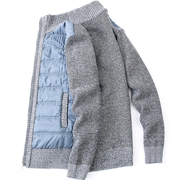 Herren modische Strickjacke mit Steppdetails Echoarchiv