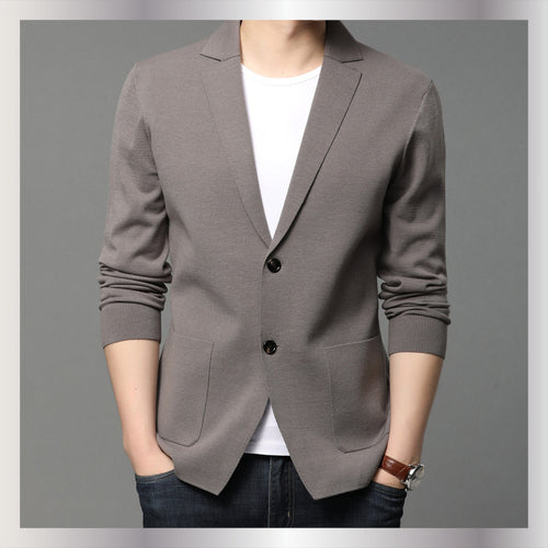 Herren Strickblazer mit eleganten Knopfdetails und praktischen Taschen Echoarchiv