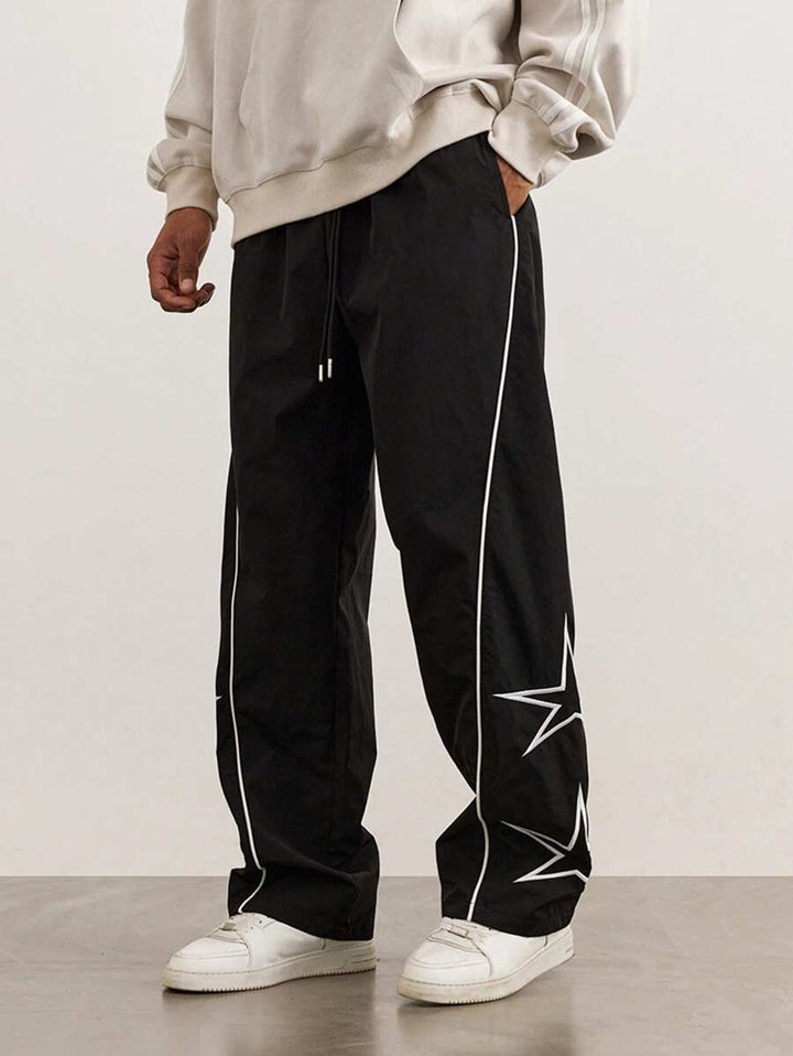 Herren lässige Chino-Hose mit Sternen-Muster Echoarchiv