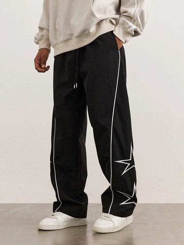 Herren lässige Chino-Hose mit Sternen-Muster Echoarchiv