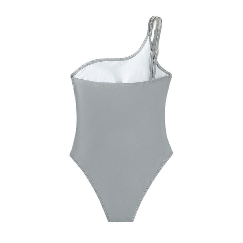 Damen asymmetrischer Cut-Out Einteiler Badeanzug Echo Archiv