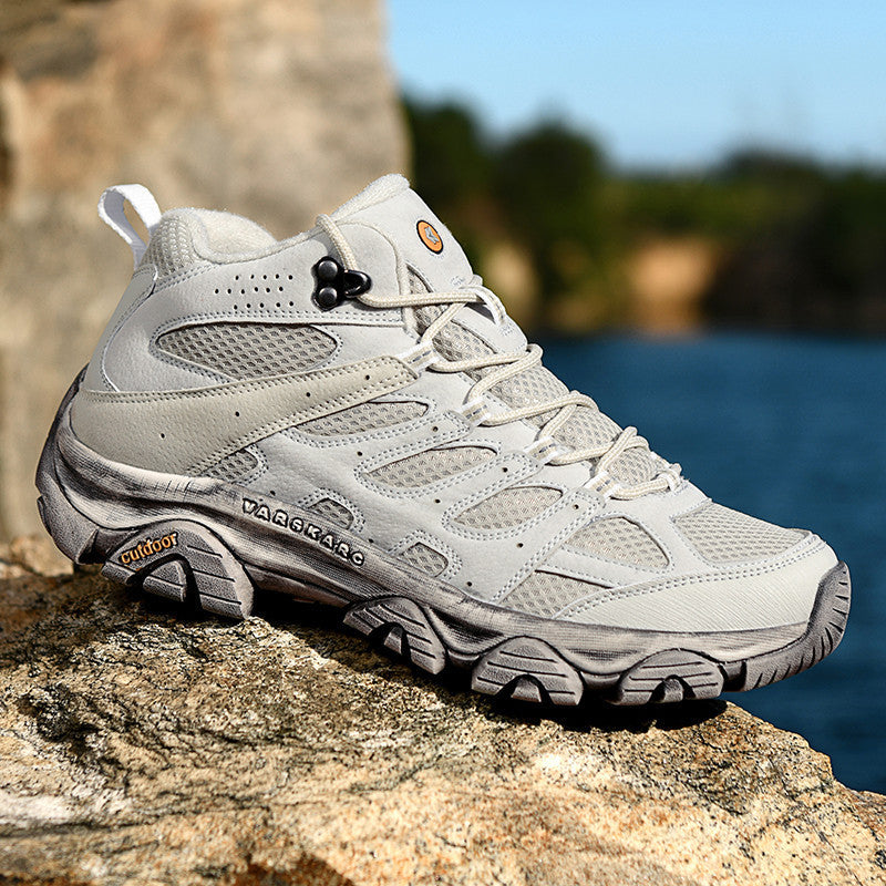 Herren robuste Trekkingstiefel mit wasserdichtem Wildleder‑Mesh, griffiger Offroad‑Profilsohle und verstärkter Zehenkappe – Tavélo