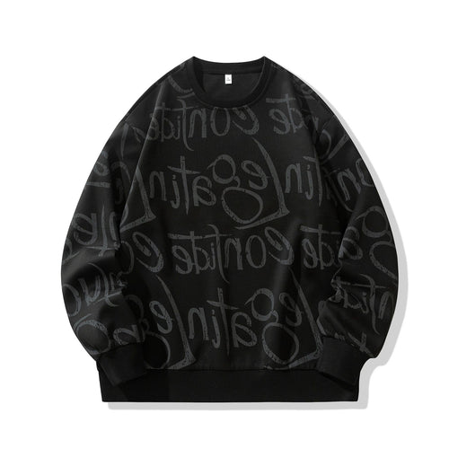 Herren Sweatshirt mit kreativem Motiv und weichem Innenfutter Hedi-Mode