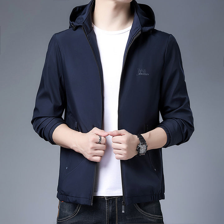 Herren leichte Funktionsjacke mit Kapuze und atmungsaktivem Material Echoarchiv
