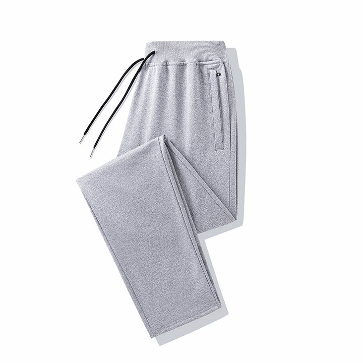 Herren Straight-Fit Jogginghosen mit elastischem Bund, Kordelzug und verdeckten Seitentaschen – Marzano