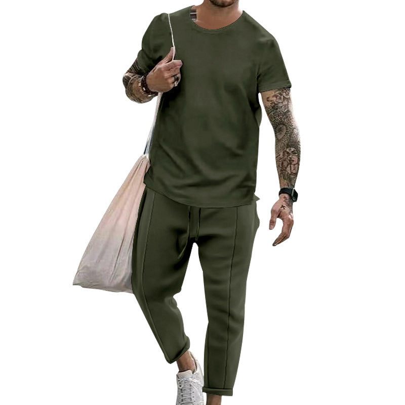Herren Freizeit T-Shirt und Sweatpants Set mit modernem Schnitt Echoarchiv