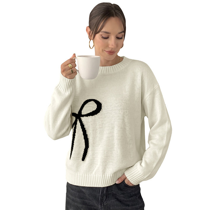 Damen Modischer Pullover mit Schleifenmotiv Echo Archiv