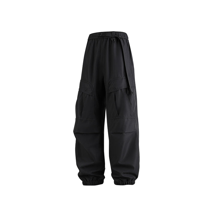 Herren Weite technische Cargo-Joggerhose mit elastischem Tunnelzugbund und Mehrfachtaschen Echo Archiv