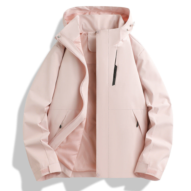Herren Witterungsbeständige Funktionsjacke mit verstellbarem Kapuzenkragen Echoarchiv