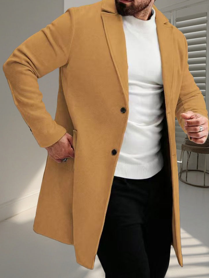 Herren eleganter Wollmantel mit schmaler Silhouette Echoarchiv