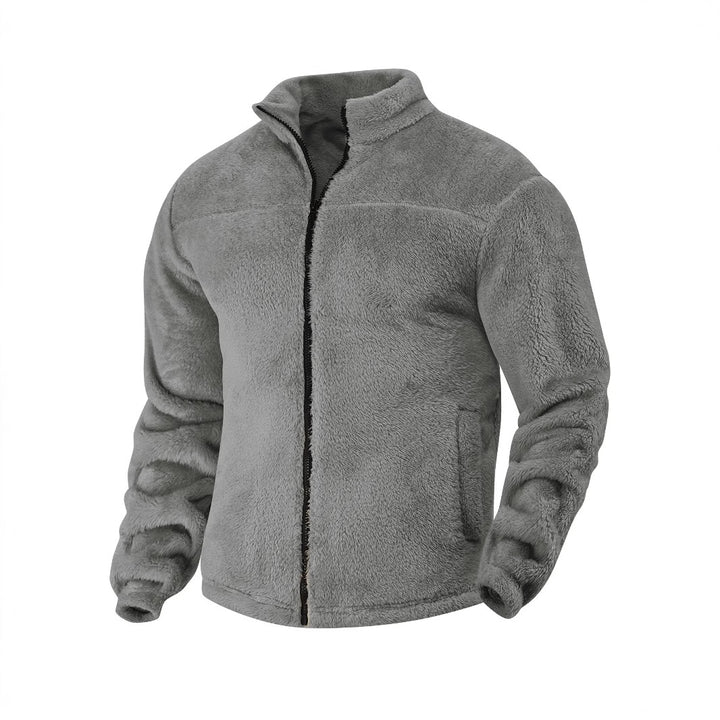 Herren Fleece-Jacke mit hohem Kragen und weichem Innenfutter Echoarchiv